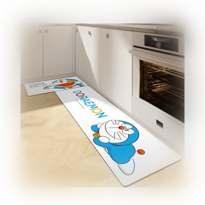Non-Slip Protection for Kitchenware Custom Polyester Fibre Cartoon Soft Kitchen Rug
