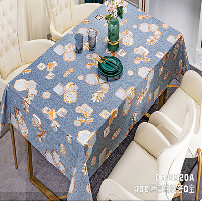 Waterproof Printed Pattern Pvc Table Cover Design for Home and Restaurant Easy to Clean