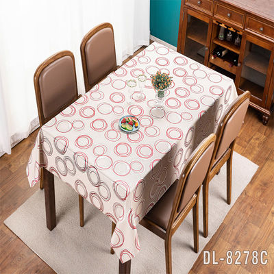 Classic Style Christmas Tablecloth Customizable PVC Material with Floral Pattern